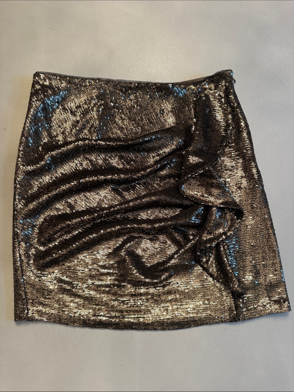 Parker Metallic Sequin Mini Skirt in Black